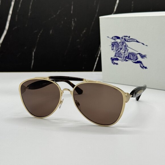 NEW BURBERRY BE3160 1109/73 GOLD BLACK UNISEX SUNGLASSES BURBERRY BE3160 110973 main image 7